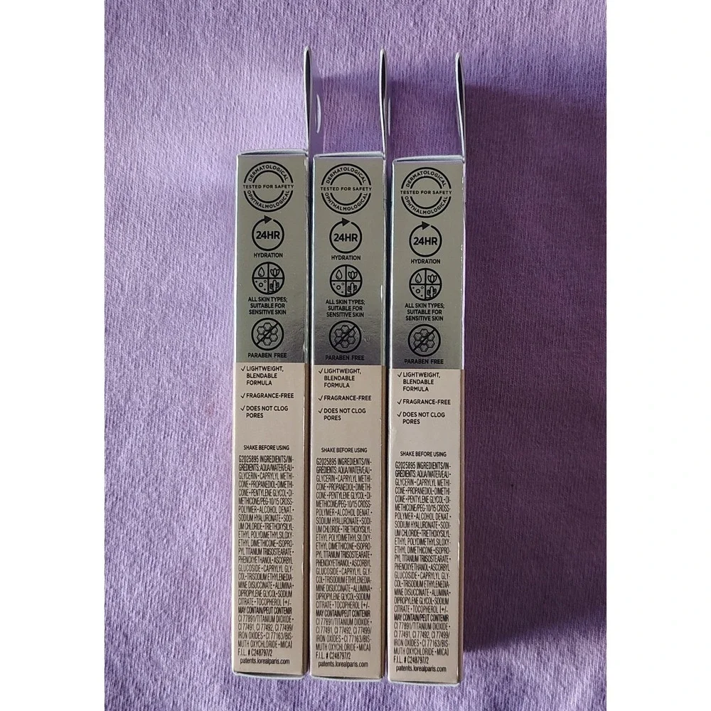L'oreal True Match Eye Cream In A Concealer  .4 Oz, W3-4 / LIGHT CLAIR 3 Pack